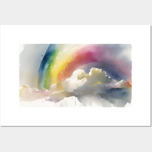 Rainbows and clouds - Watercolour - 06 Posters and Art